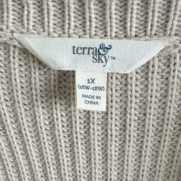 Terra & Sky Cream Faux Fur Sleeveless Open Front Vest sz 1X - Picture 3 of 9